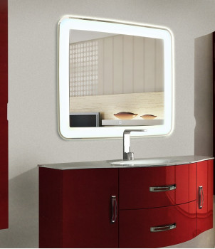 Зеркало в ванную комнату с подсветкой Милан 190х190 см